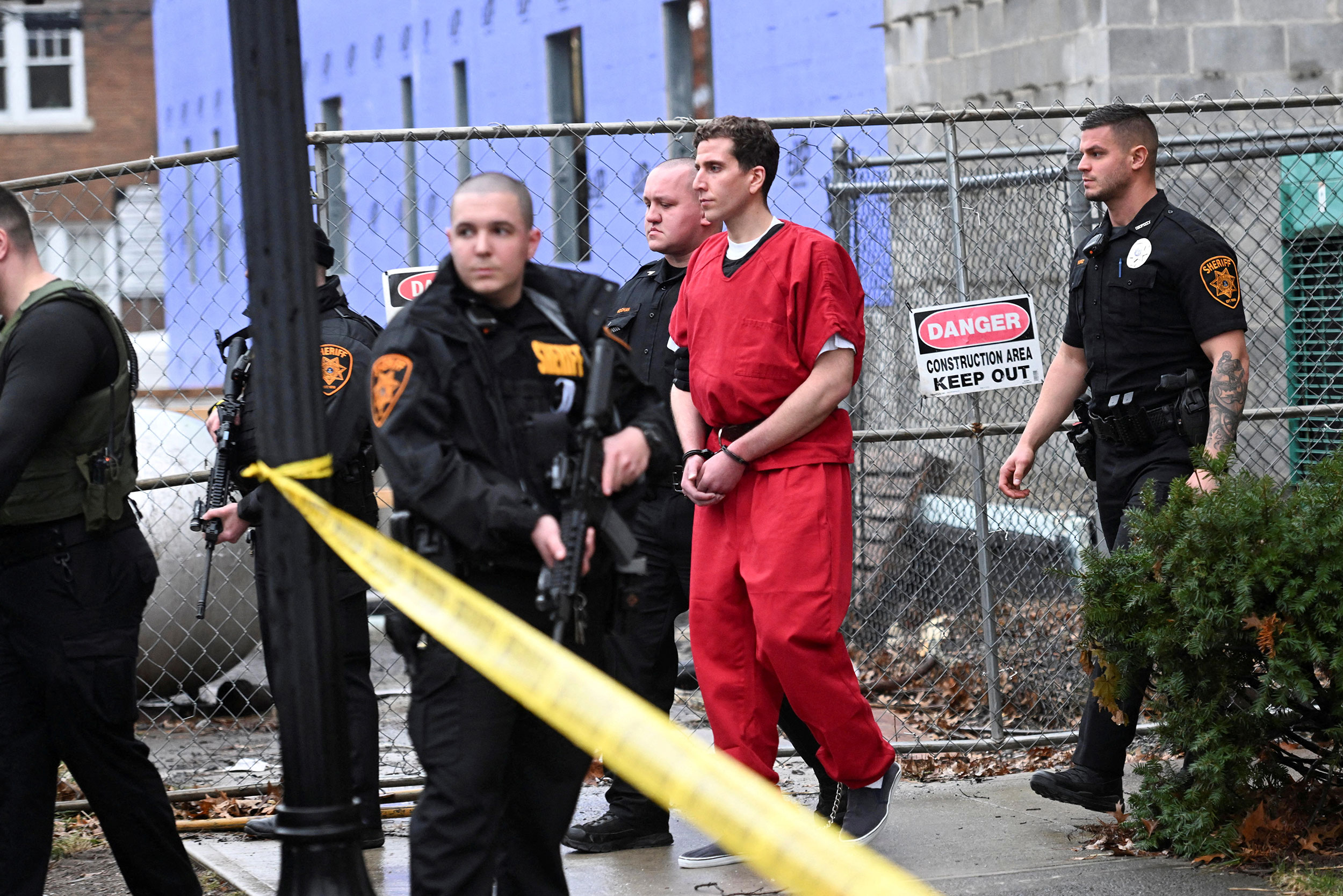 Bryan Kohberger, a graduate student charged with first-degree murder in the deaths of four University of Idaho students departs a court hearing in Stroudsburg, Pennsylvania, Jan. 3.