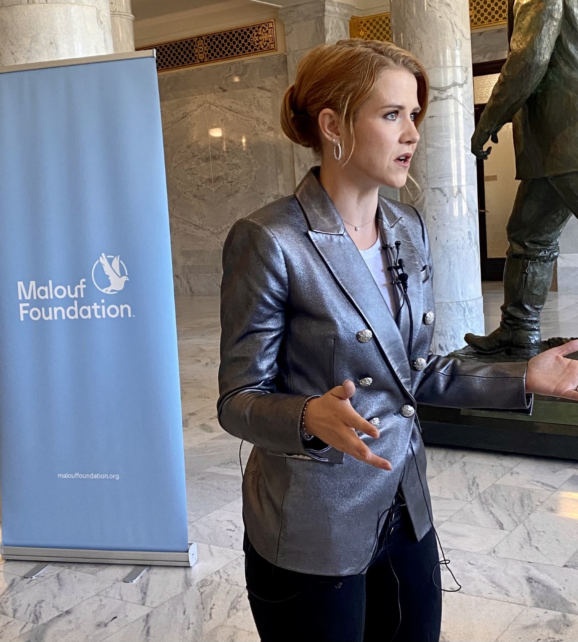 Elizabeth Smart was one of the keynote speakers Friday at the Malouf Foundation Summit held in the rotunda of the Utah State Capitol, where she made a plea for sexual violence prevention.