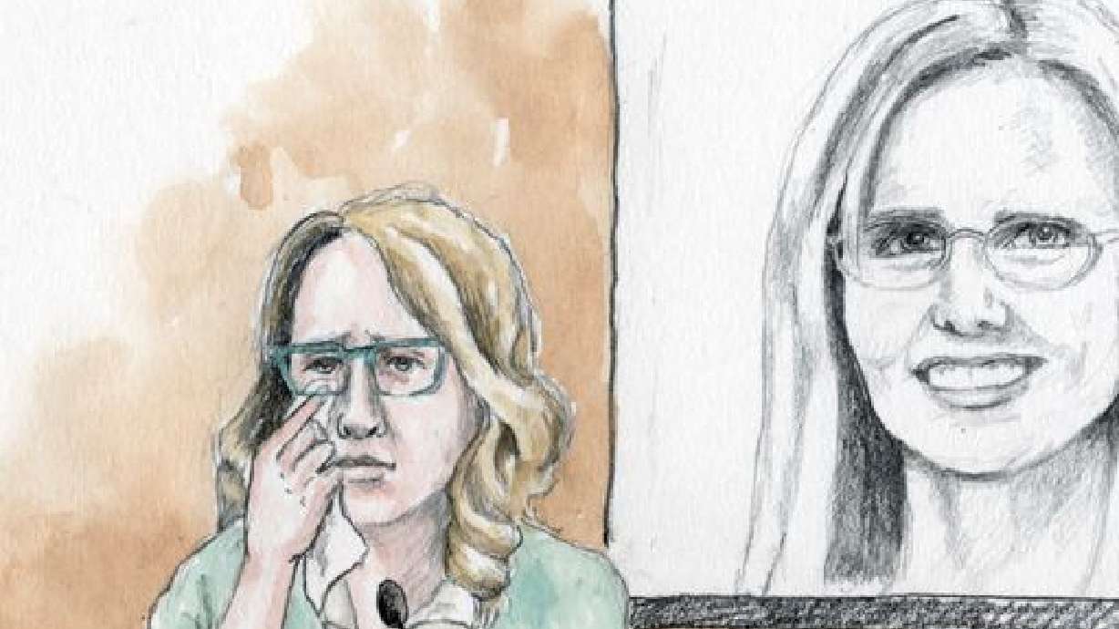 Samantha Gwilliam testifies about her sister, Tammy Daybell, in Lori Vallow Daybell's murder trial in Boise Idaho on April 28. Tammy Daybell's aunt will speak at the sentencing.