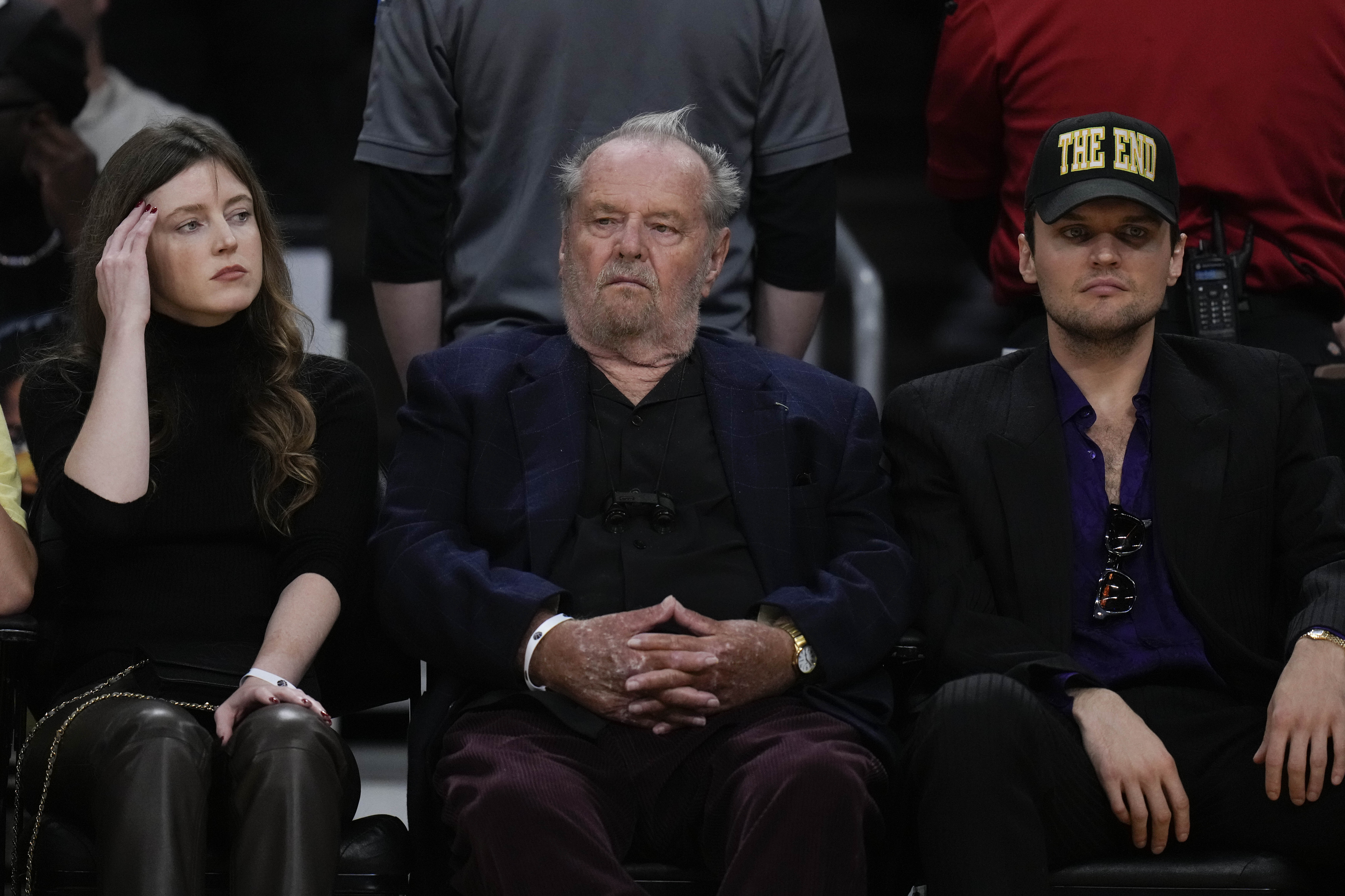 Actor Jack Nicholson attends Game 6 of a first-round NBA basketball playoff series between the Los Angeles Lakers and the Memphis Grizzlies on Friday, April 28, 2023, in Los Angeles. 