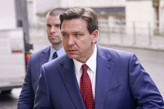 Florida Republican Gov. Ron DeSantis arrives at the Foreign Office to visit Britain's Foreign Secretary in London, Friday. DeSantis is slated to headline Iowa Rep. Randy Feenstra’s annual summer fundraiser in northwest Iowa on May 13 and is expected to speak at a party fundraiser later that evening in Cedar Rapids.