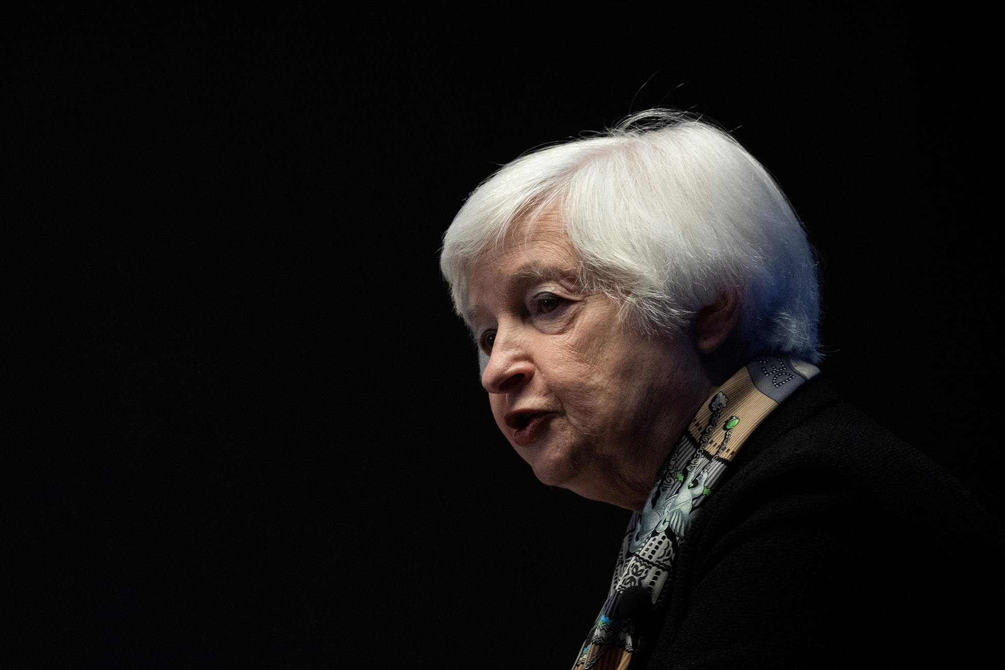 U.S. Treasury Secretary Janet Yellen speaks in Washington, D.C., on March 30. The U.S. could default on its obligations as soon as June 1 if Congress doesn't address the debt limit before then, Yellen said Monday.