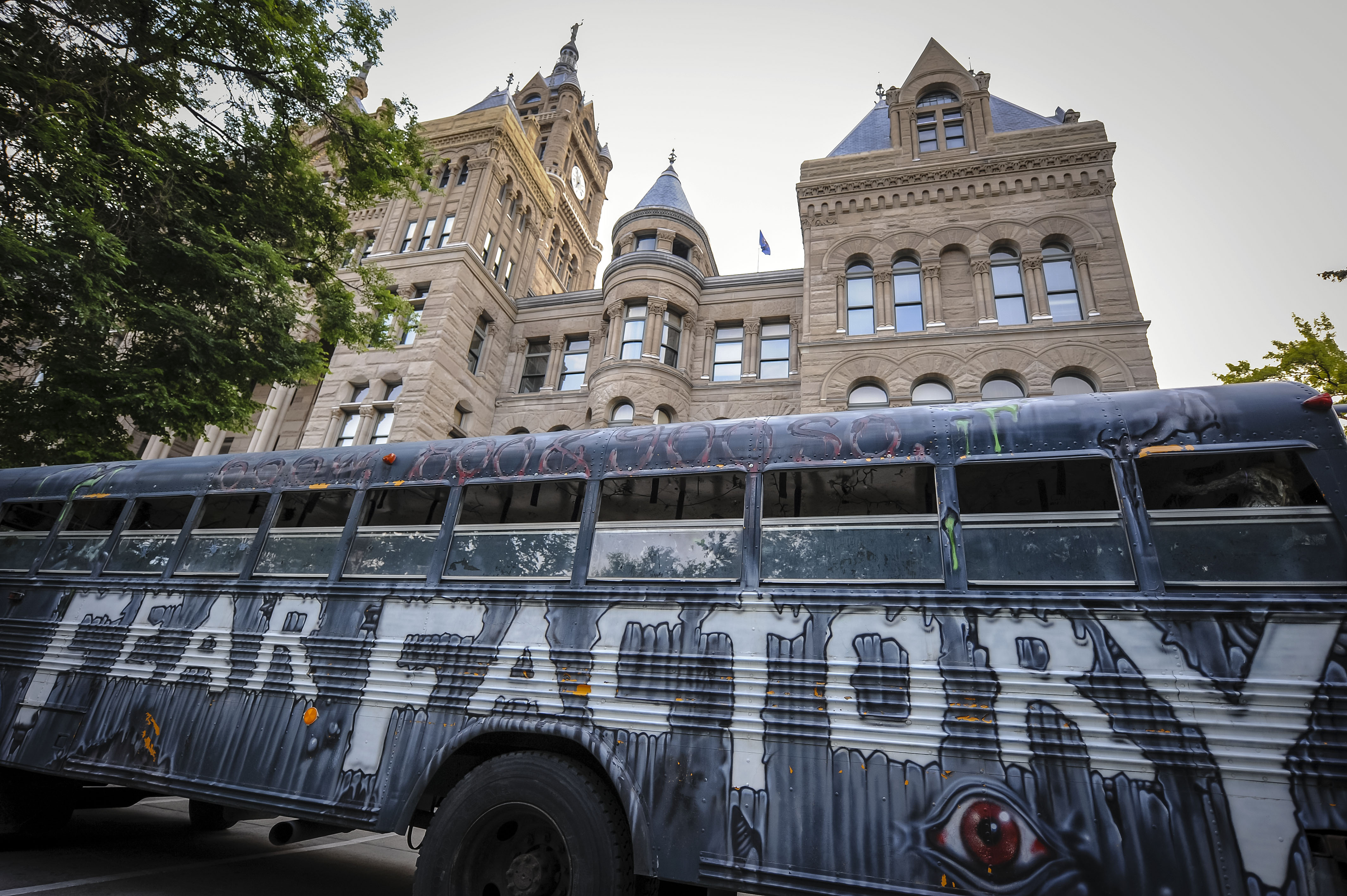 The Fear Factory Bus during Fear Factory's annual Zombie Walk on Aug. 26, 2018. Fear Factor paid off two elementary schools' outstanding lunch balances in an effort to fight against food insecurity Tuesday.