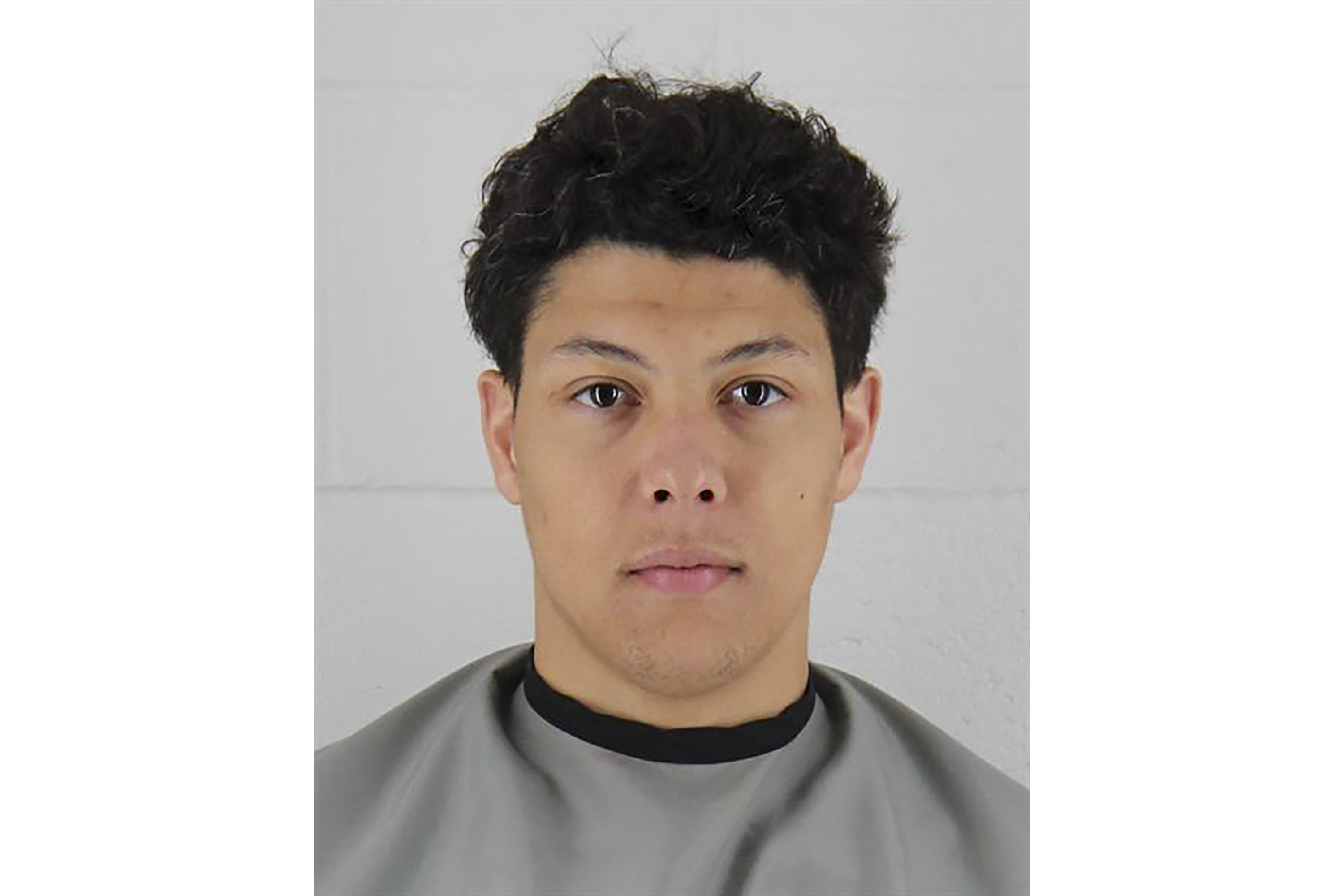 CORRECTS TO KANSAS NOT MISSOURI This photo released by the Johnson County Sheriff’s Office in Kansas, on Wednesday, May 3, 2023, shows Jackson Mahomes. The brother of Kansas City Chiefs quarterback Patrick Mahomes was booked into jail Wednesday on aggravated sexual battery charges over a restaurant altercation.