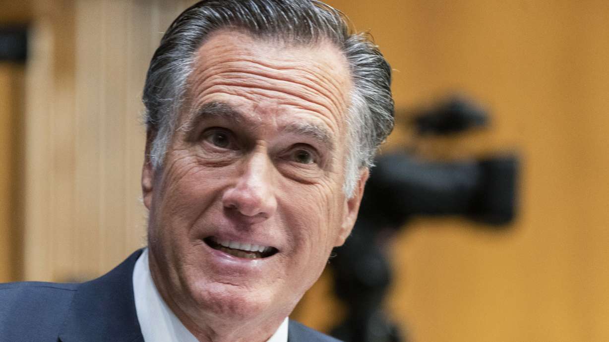 Sen. Mitt Romney, R-Utah, during a Senate Health, Education, Labor, and Pensions Committee hearing on June 16, 2022, on Capitol Hill in Washington. Romney is asking the White House for clarification on U.S.-China policies.