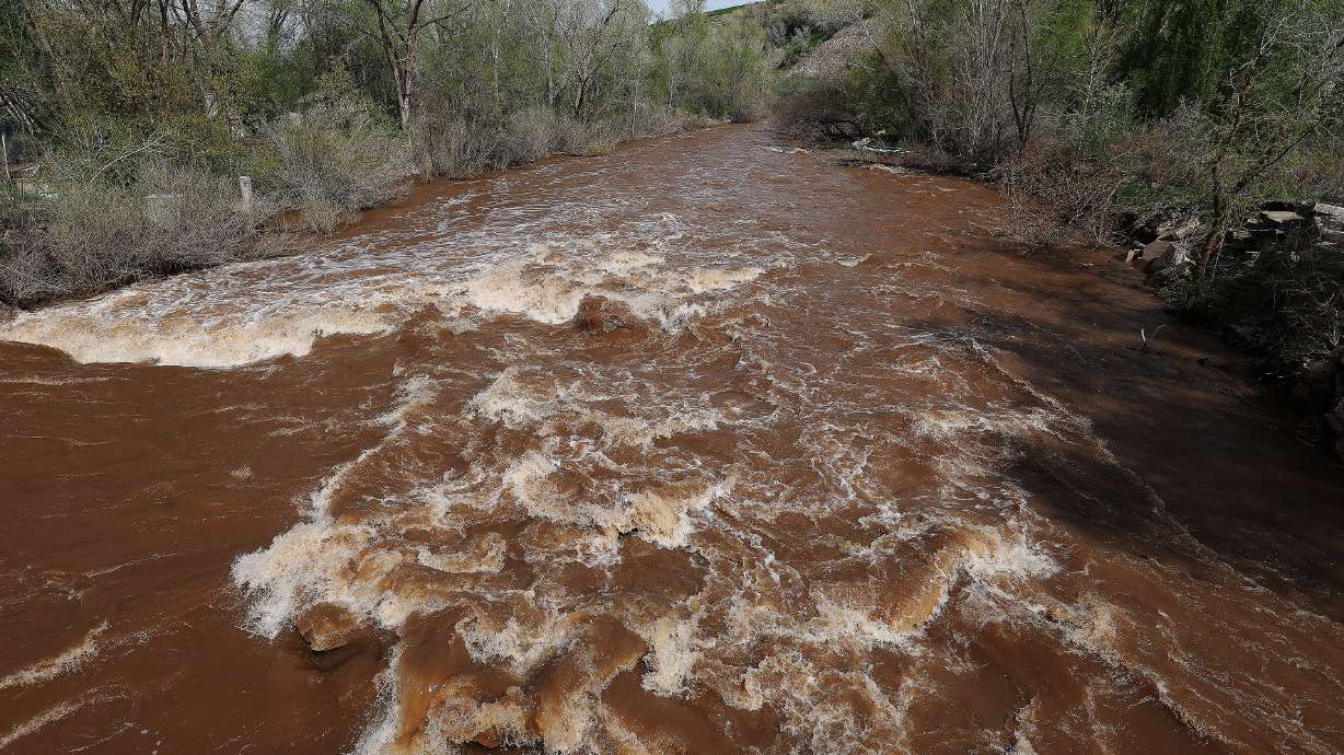 The Weber River pictured on May 3. A woman was found dead in Weber River in Morgan County by two kayakers on Thursday.