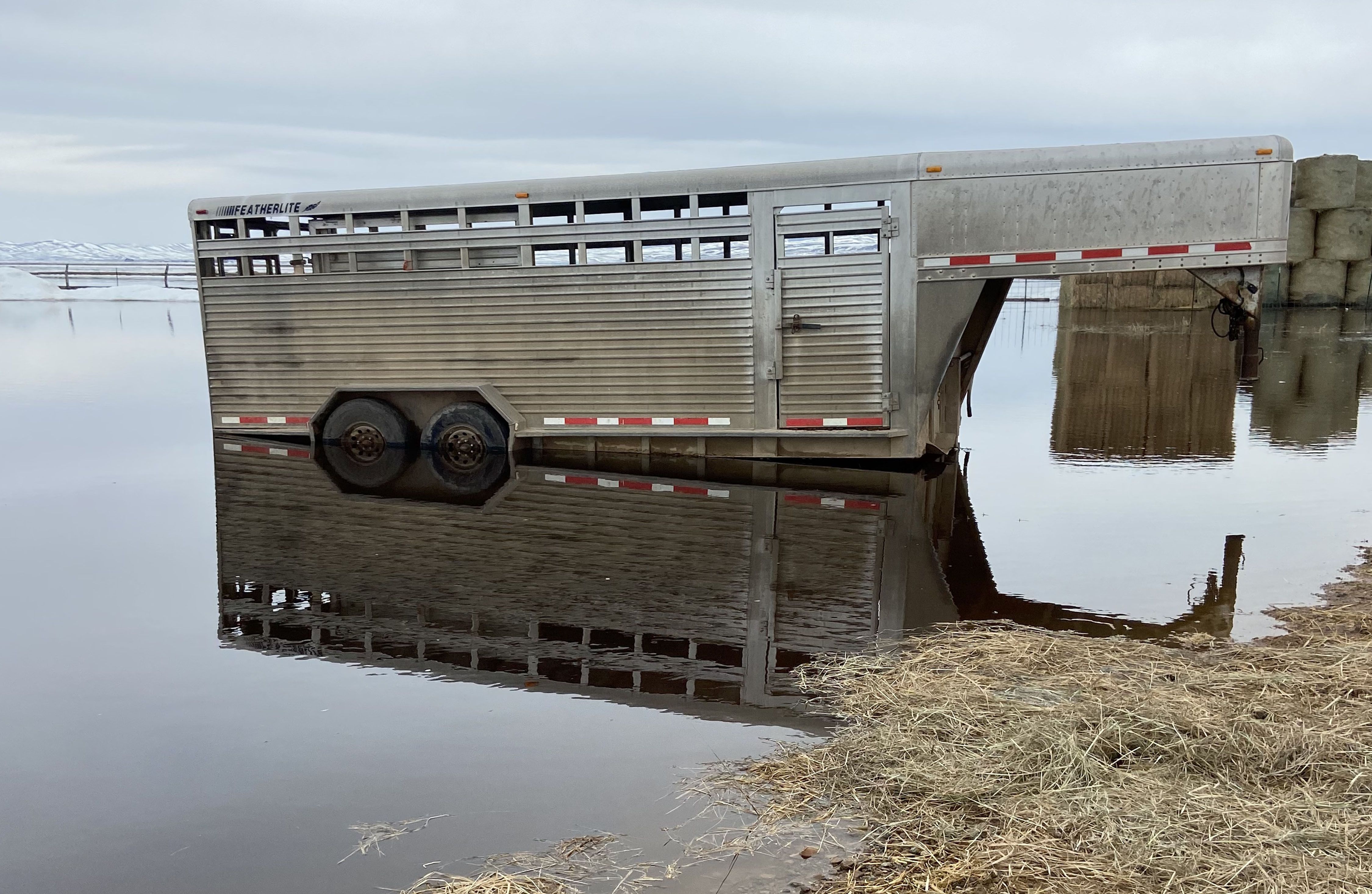 A flooded farm is pictured in this undated handout photo from the Utah Department of Agriculture and Food.