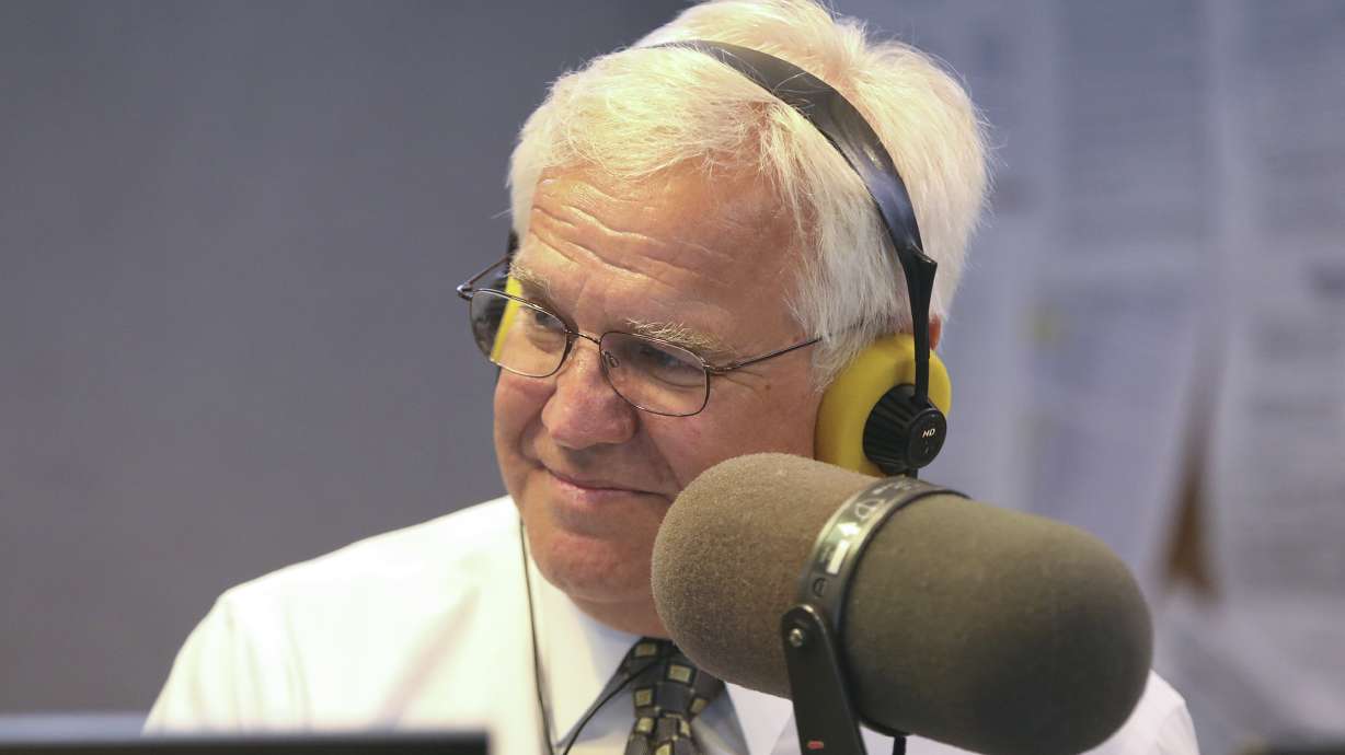 KSL Newsradio's Doug Wright hosts “The Doug Wright Show" from the Triad Center in Salt Lake City on June 1, 2018. On Friday, Wright announced he will be fully retiring from KSL and his current role as co-host of the "KSL Movie Show."