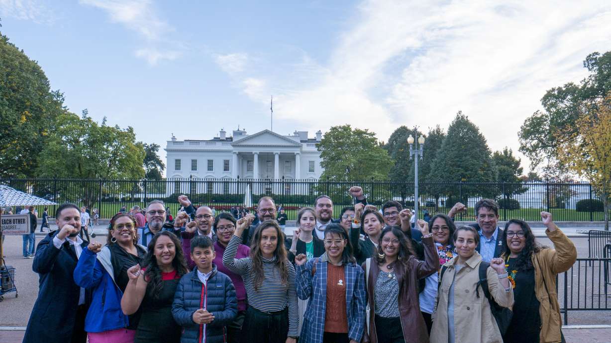 Members of GreenLatinos meet in Washington Friday. The environmental nonprofit is leading a "Take Back Cinco de Mayo" campaign."