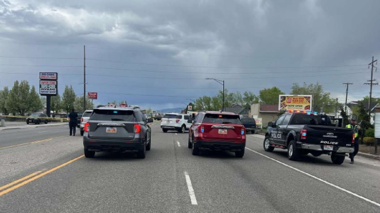 A motorcyclist died after he collided with a pickup truck in Sandy Thursday afternoon.