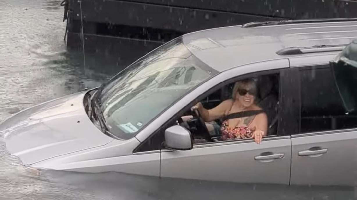 Two tourists drove straight into Honokohau Harbor after following directions from their GPS on April 29 in Kailua Kona, Hawaii. A quick-thinking sailboat crew jumped into action rescuing them from the sinking car.