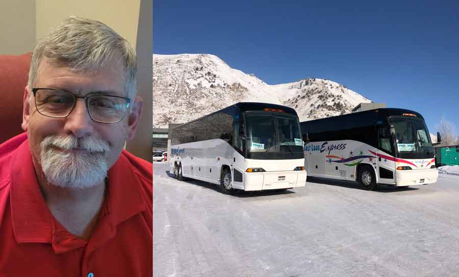 Bart Clements, of Hibbard, Idaho, has surpassed 2 million miles as a driver for Salt Lake Express.