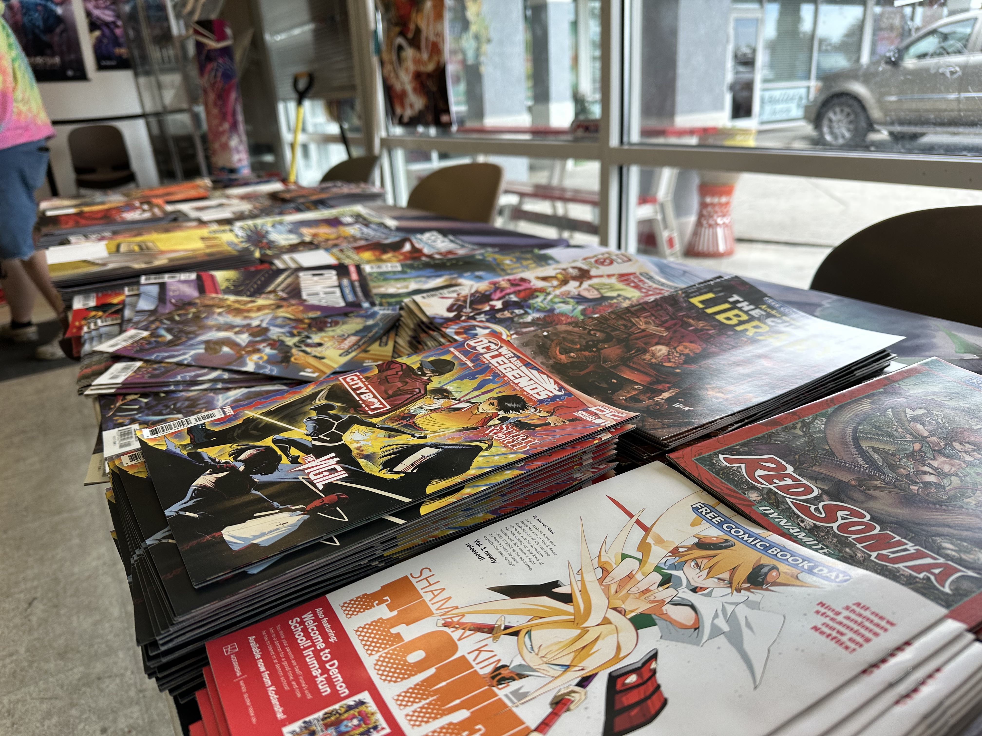 Dozens of people received free comics at the Dragon's Keep in Orem for Free Comic Book Day on Saturday.