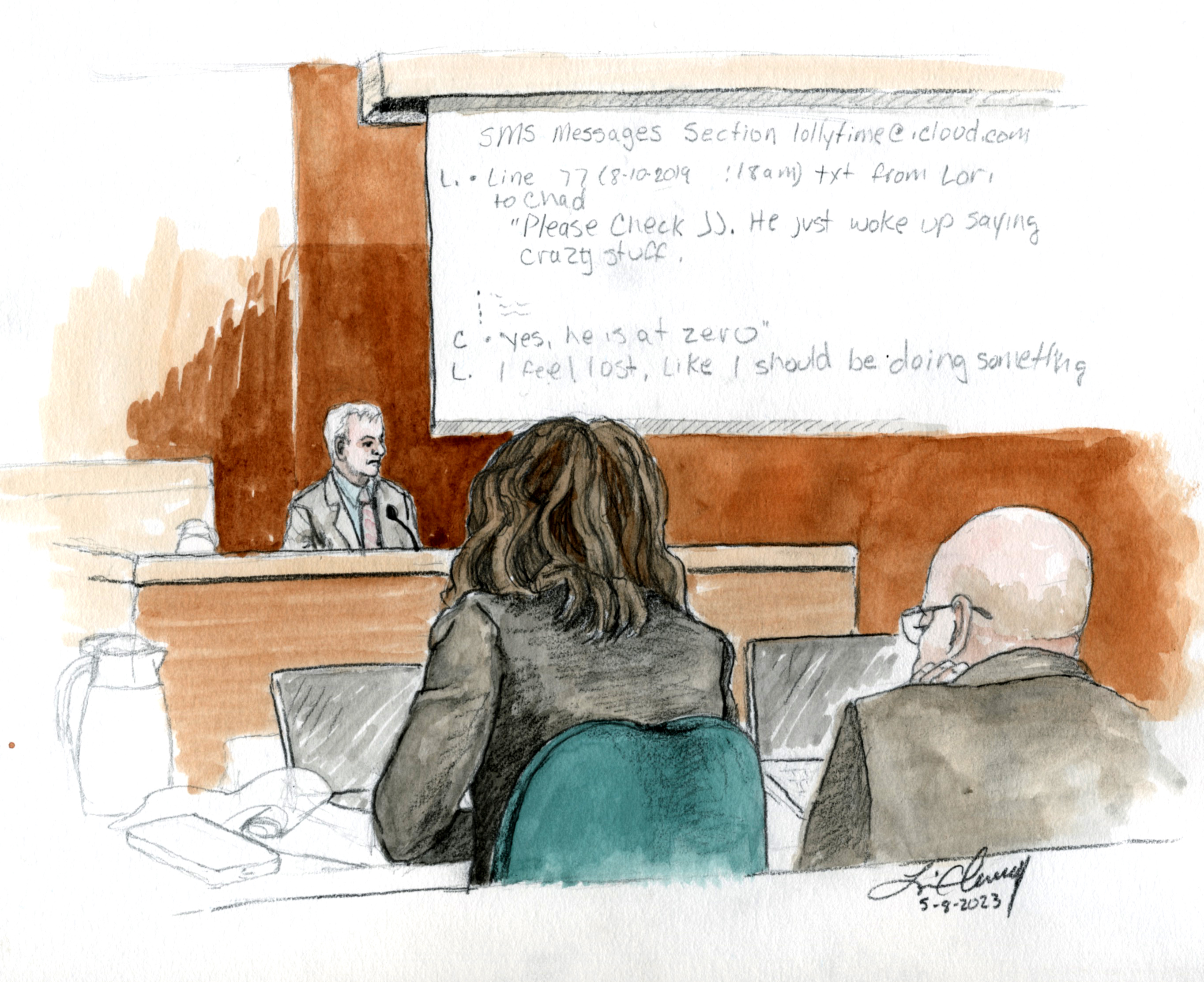 Former FBI agent Douglas Hart testifies for the prosecution during the murder trial for Lori Vallow Daybell in Boise on Monday.