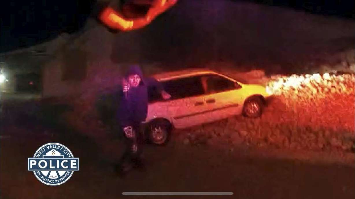 Body camera video from a West Valley police officer released Tuesday shows a suspected impaired driver pointing what appears to be a gun at an officer on April 20, moments before the officer shot him.