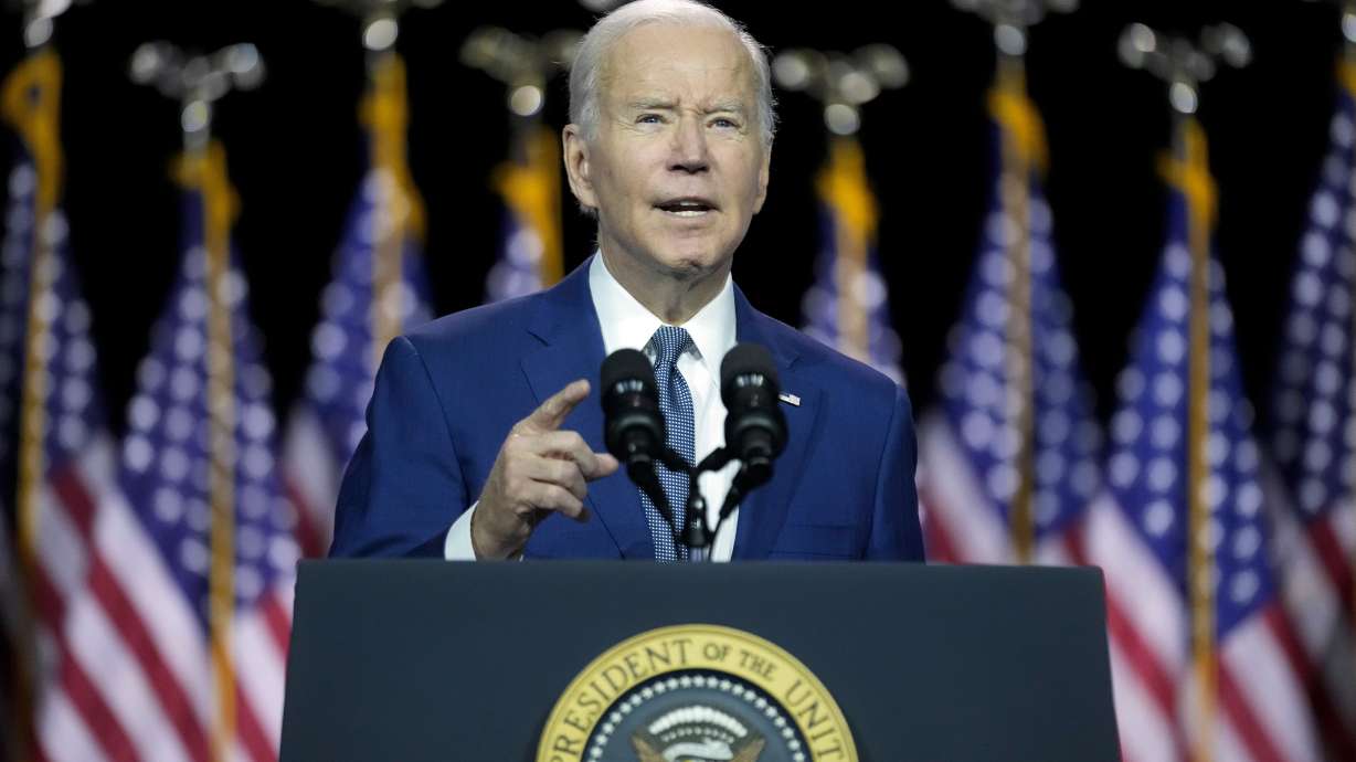 President Joe Biden speaks in Valhalla, N.Y. on Wednesday. Biden and his administration have been searching for ways to act unilaterally to avoid an economic “calamity” if Congress can’t reach agreement to allow more borrowing.