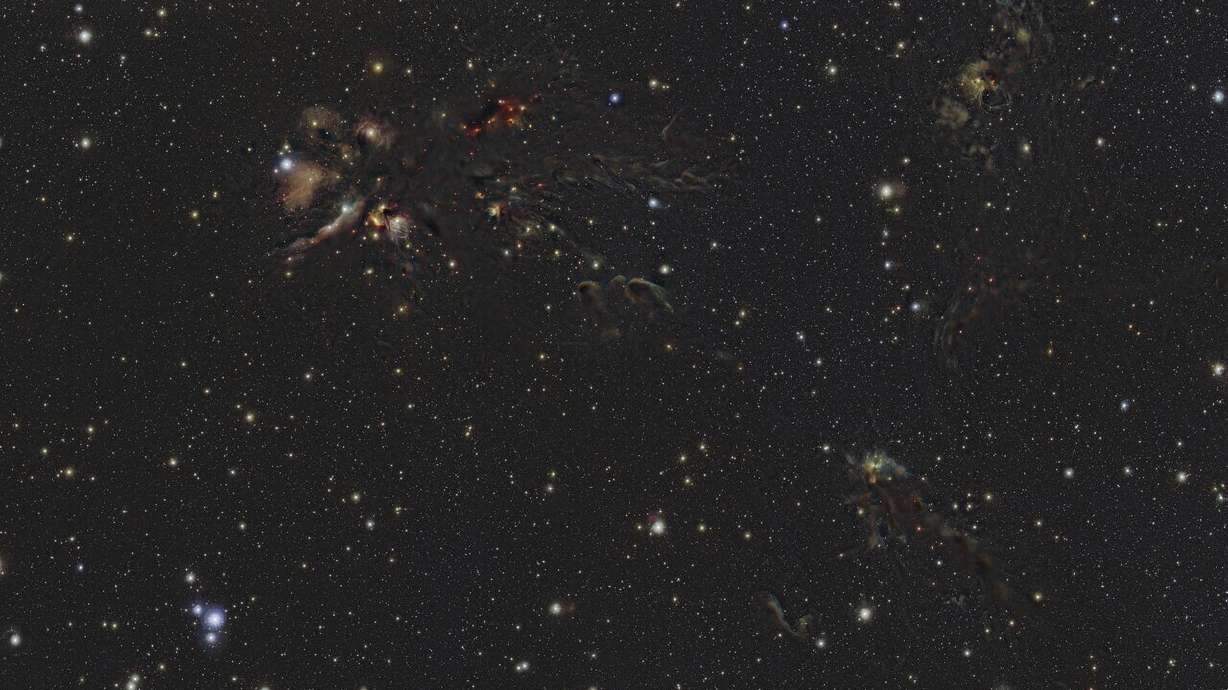 The L1688 region in the Ophiuchus constellation is shown. Astronomers have created a stunning mosaic of stellar nurseries hiding in our galactic backyard in a montage published Thursday.