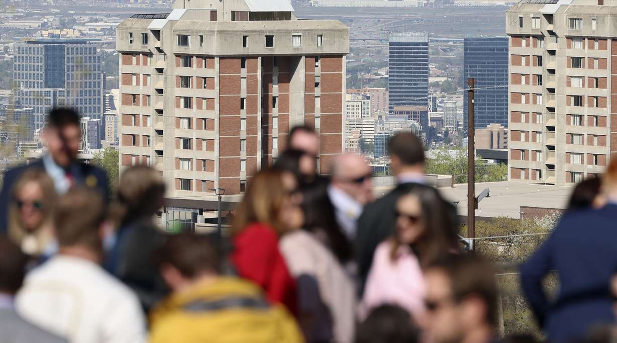 A view of the University of Utah and downtown Salt Lake City is visible from Red Butte Garden on Thursday.