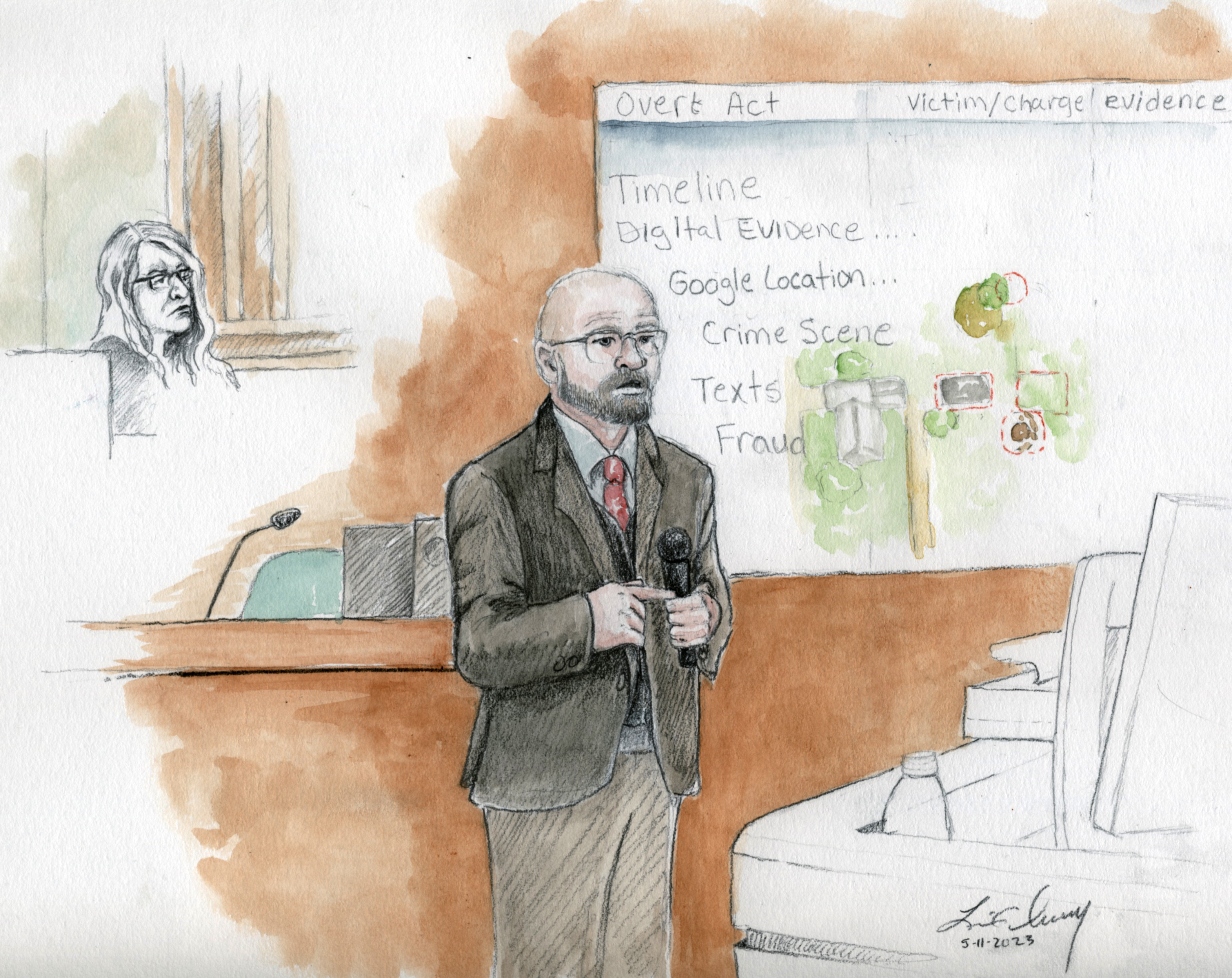 Prosecutor Rob Wood makes closing arguments to the jury in the trial for Lori Vallow Daybell on Thursday in Boise.