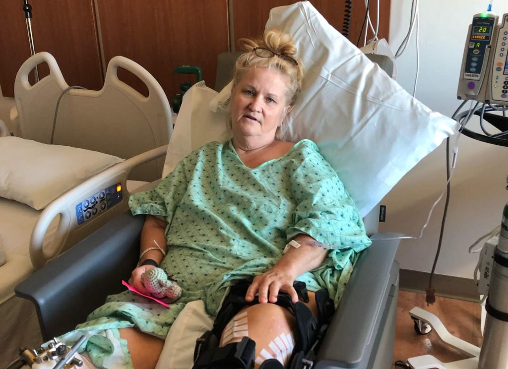 Candi Kardash spending the Fourth of July in St. George Regional Hospital after being injured while jumping at Toquerville Falls, St. George, July 4, 2022.