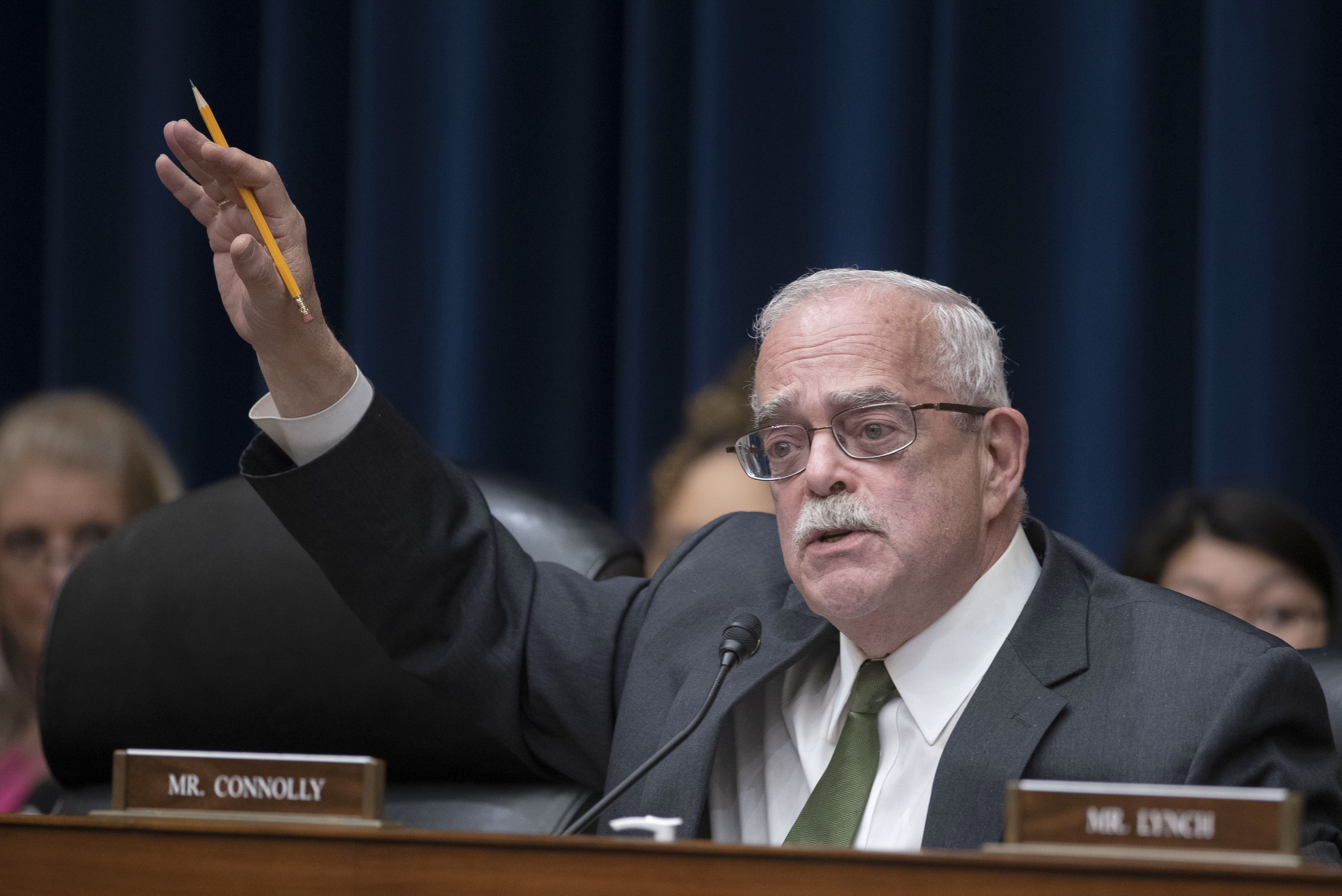 Rep. Gerry Connolly, D-Va., said on Monday that a man with a baseball bat walked into his Fairfax office, asked for him, and then assaulted two members of his staff. 