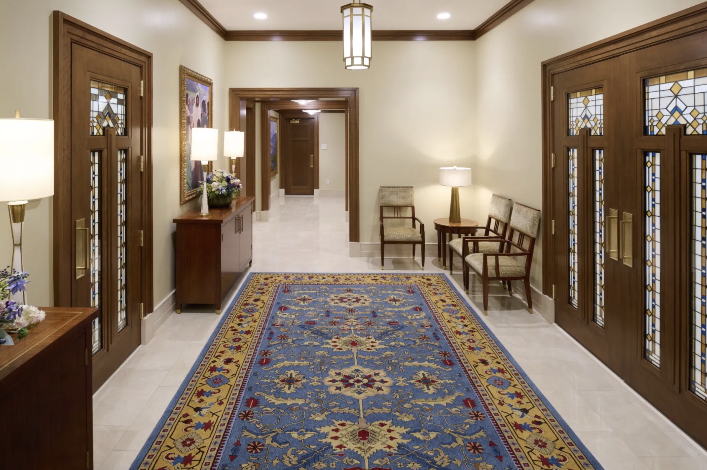 A room within the Helena Montana Temple is pictured.