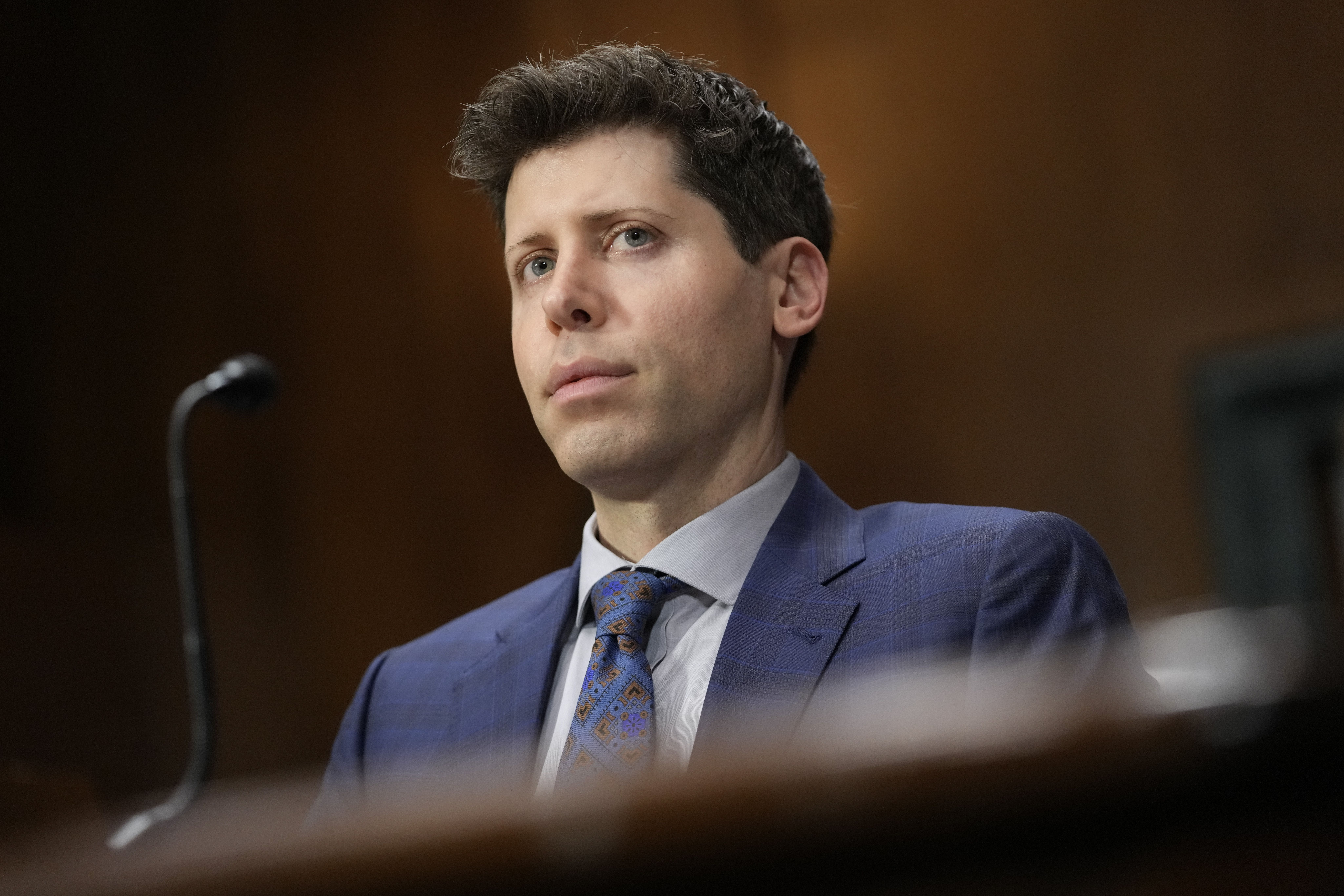 OpenAI CEO Sam Altman attends a Senate Judiciary Subcommittee on Privacy, Technology and the Law hearing on artificial intelligence Tuesday on Capitol Hill in Washington.