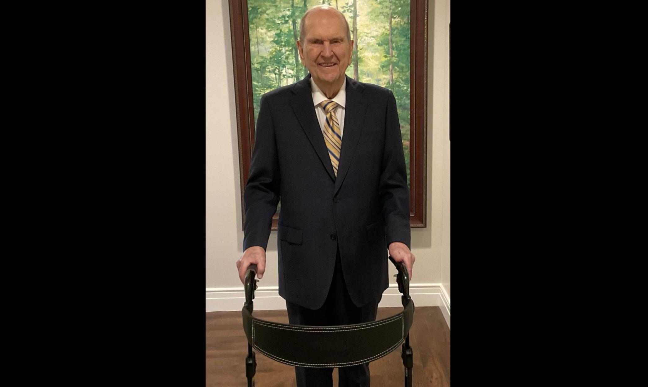 President Russell M. Nelson of The Church of Jesus Christ of Latter-day Saints announced on social media he sometimes uses a walker or wheelchair to help him with his balance.