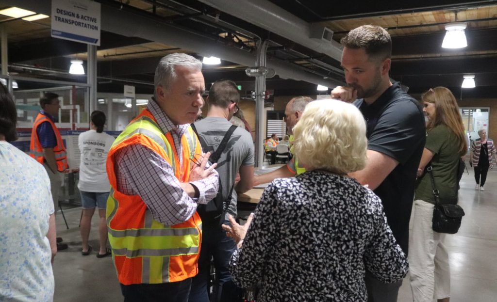 Area residents attend an open house for UDOT’s 700 South interchange environmental study held at the Atwood Innovation Plaza in St. George, Wednesday. They came to learn more about the preferred design for the interchange.