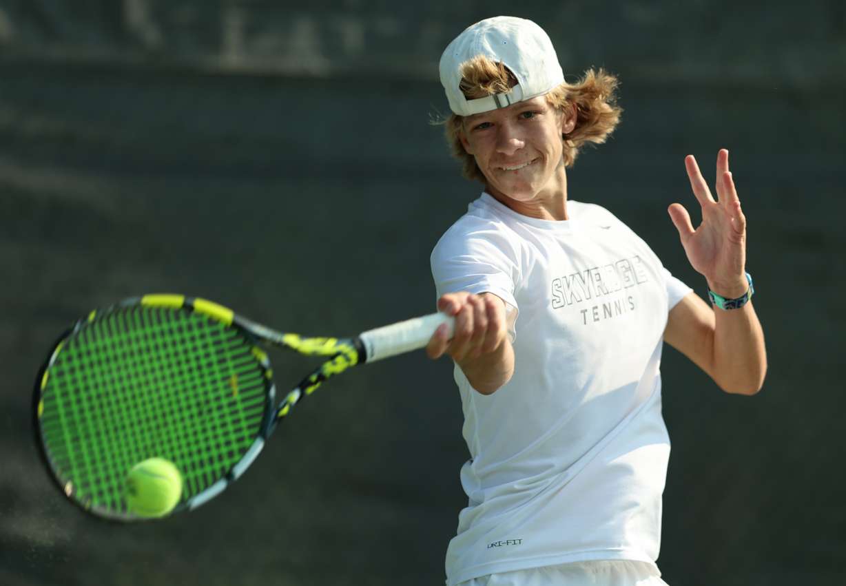 High School 6A boys state tennis at Liberty Park Tennis in Salt Lake City on Saturday, May 20, 2023.