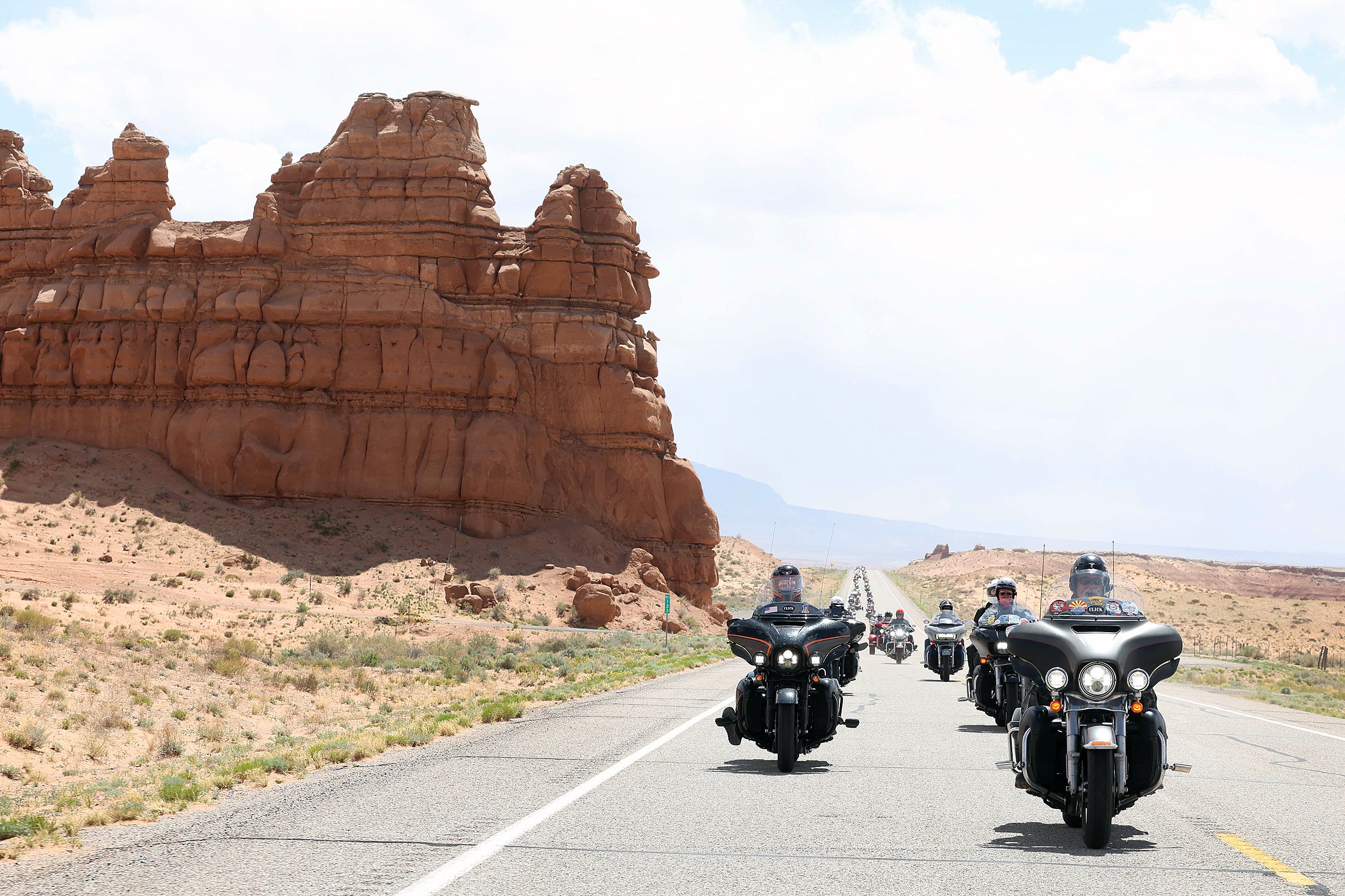 Riders participate in the Kyle Petty Charity Ride Across America through southern Utah and Nevada in May.