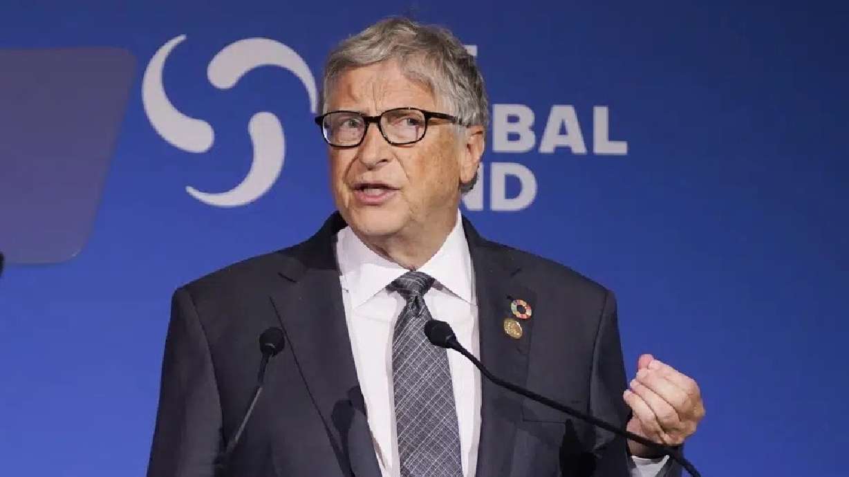 Bill Gates speaks in New York Sept. 21, 2022. Gates has a dire prediction for the future of artificial intelligence.