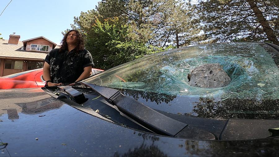 Salt Lake man says someone threw rock at his car on I-215, shattering windshield - Vimarsana News