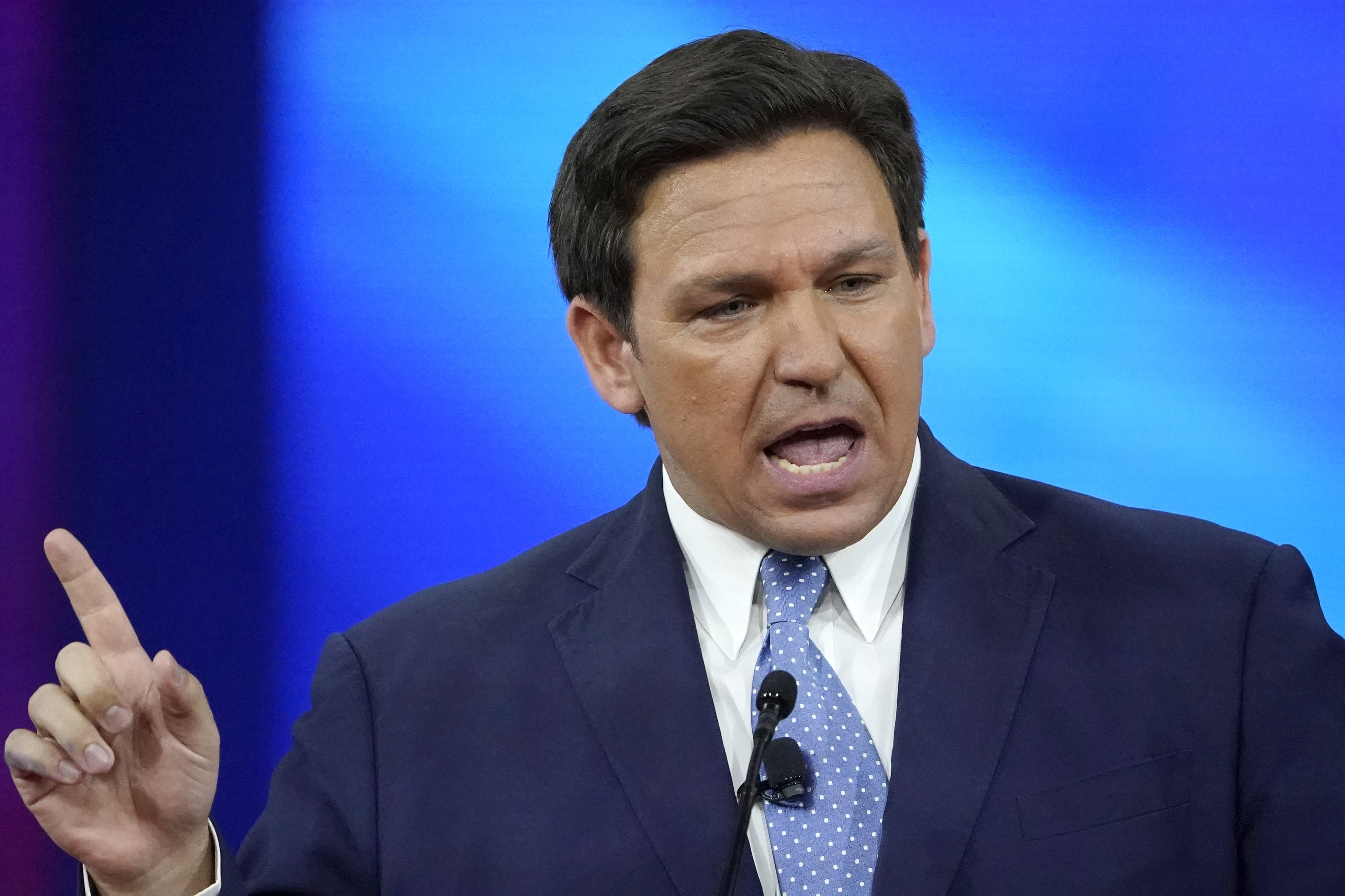 Florida Gov. Ron DeSantis speaks in Orlando on Feb. 24. Several Utah Republicans who urged him to run for president say they want to back a winner in 2024, but haven't officially decided who they'll vote for.