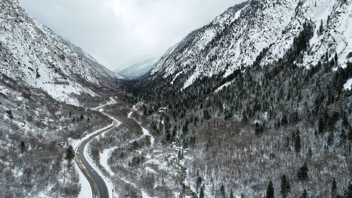 Little Cottonwood Canyon is pictured on March 24. Utah transportation officials on Wednesday finalized a future transportation plan for Little Cottonwood Canyon, picking a plan the includes a future gondola.