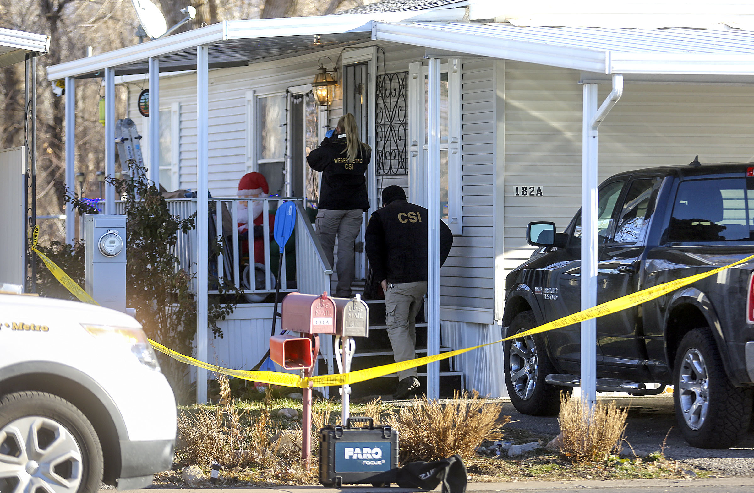 Weber Metro CSI unit members work at the scene of a fatal shooting that occurred early Christmas morning in Riverdale, Weber County, on Dec. 25, 2020. The shooter, who was 16 at the time, was sentenced last week to prison.