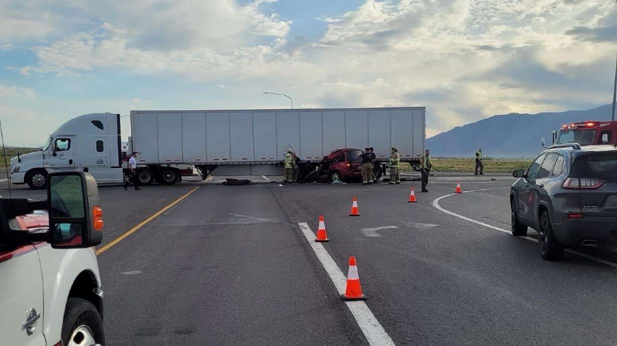 One person was critically injured in a crash on state Route 179 near Tooele on Thursday.