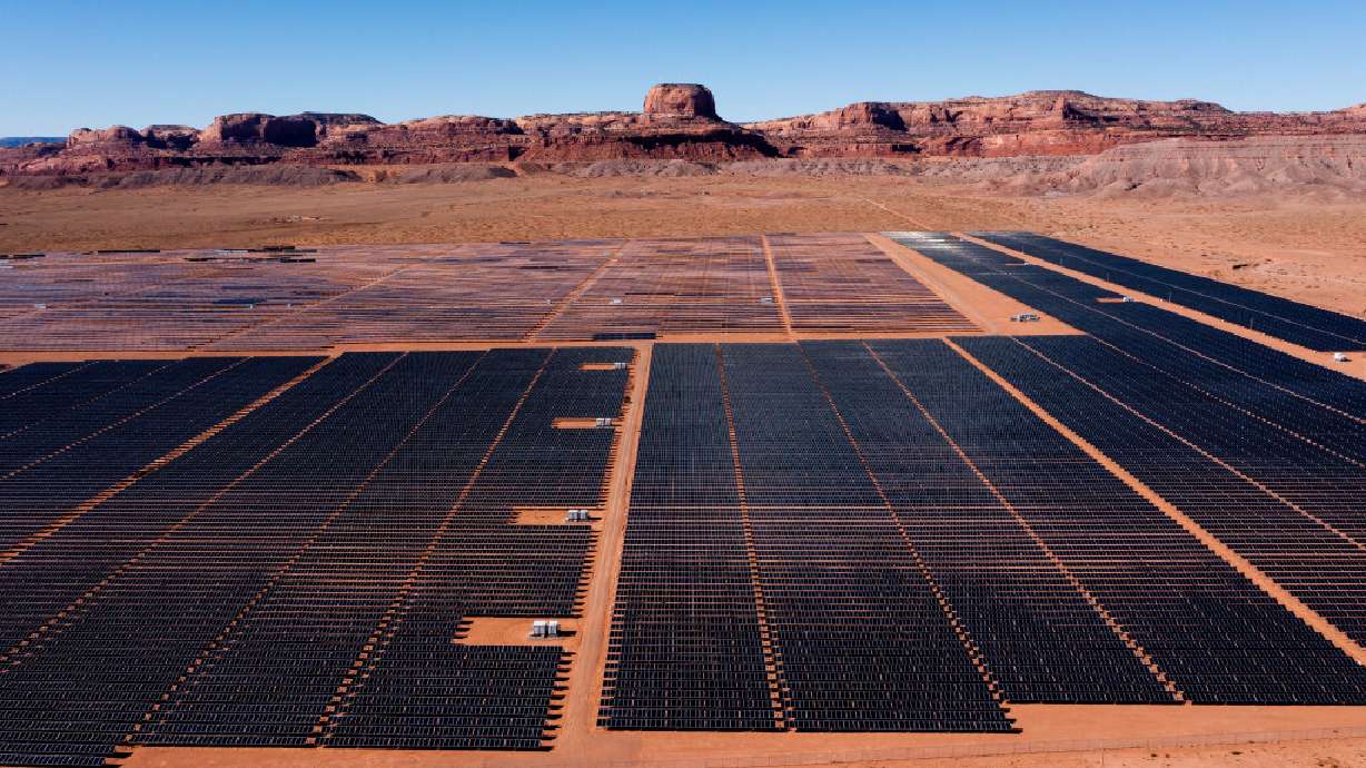 The Kayenta Solar Project by the Navajo Nation in northern Arizona is pictured on Nov. 17, 2022. The Navajo Nation has received a total of $3.5 million for energy projects from two separate U.S. Department of Energy grant programs.