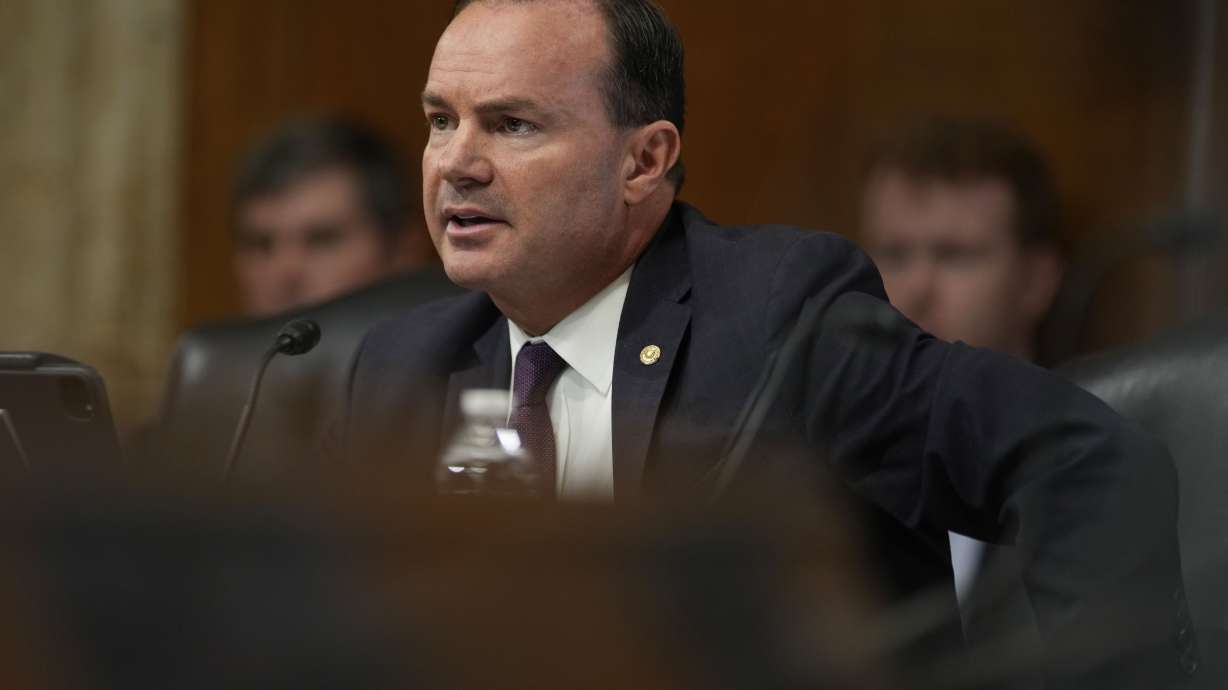 Sen. Mike Lee, R-Utah, speaks on Capitol Hill in Washington, May 10. Lee said he would use "every procedural tool" possible to delay a debt ceiling deal if it doesn't contain "substantial" cuts.