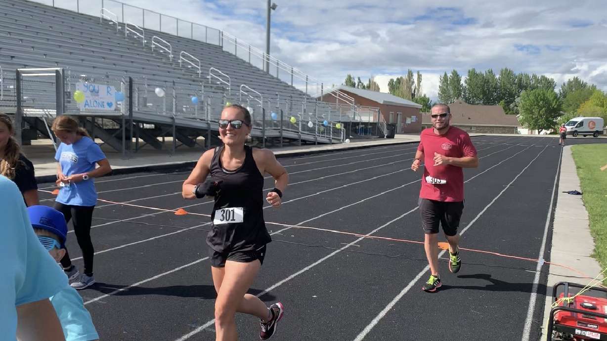 Runners participate in the 2019 Run for Mental Health event. On Saturday, runners from around the state will join forces again at Salem Hills High School to raise funds to provide mental health programs in local schools.