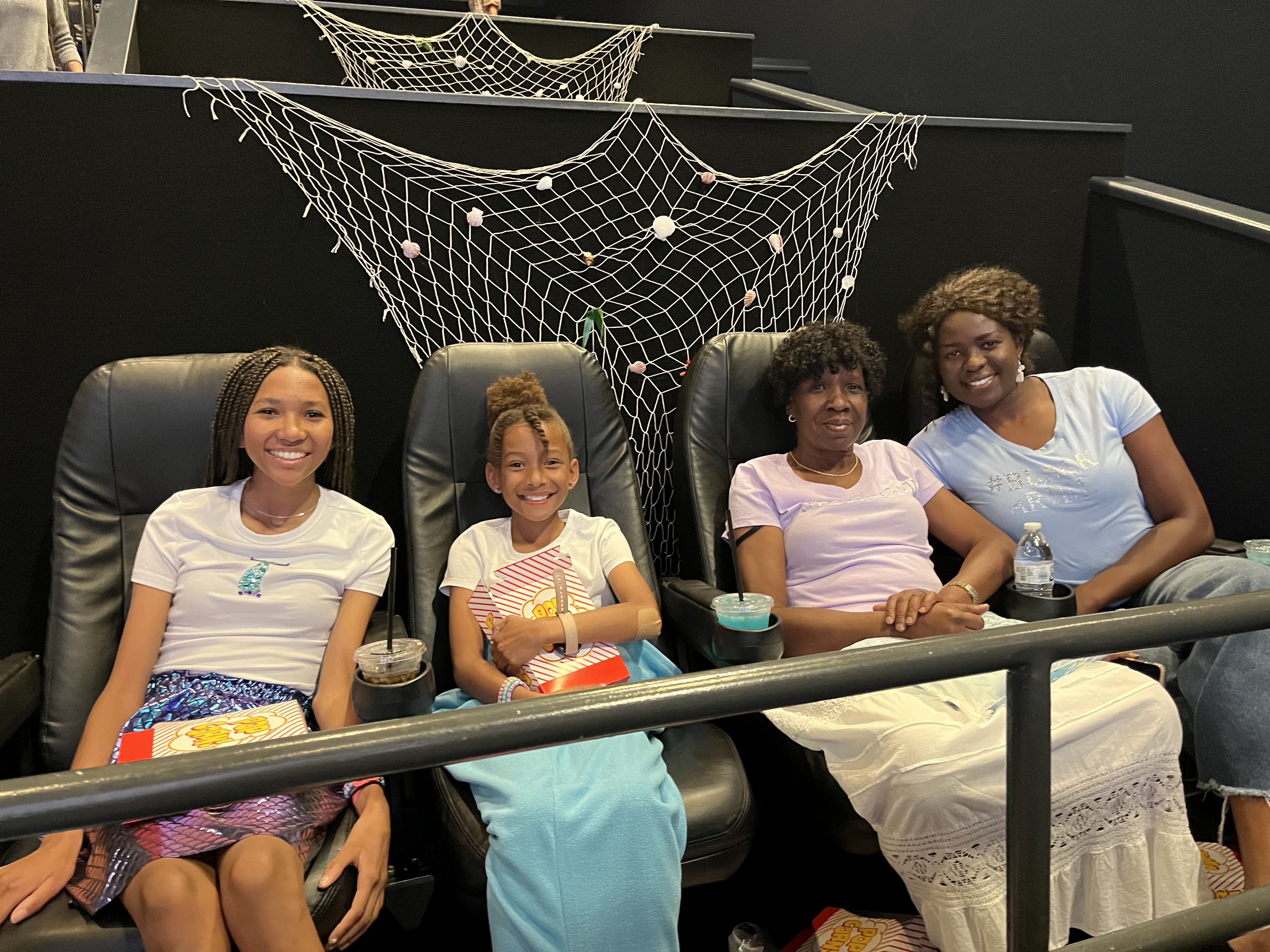 A group of audience members sit, ready to watch "The Little Mermaid" on Thursday.