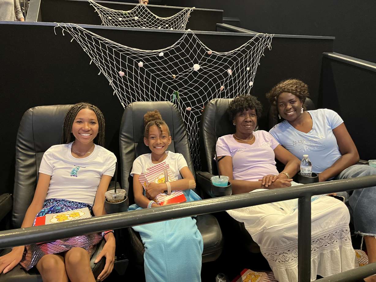 A group of audience members sit, ready to watch "The Little Mermaid" on Thursday.