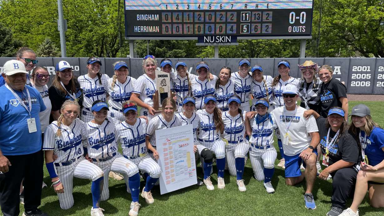 Bingham softball captured the 6A state championship with an 11-5 win over Herriman on May 26, 2023.