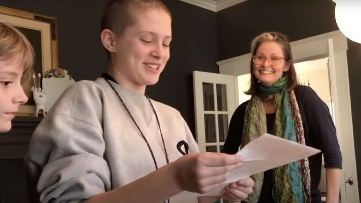 This man's daughter, Vivian, has been waiting to see if she got into a high school for the performing arts, and that's where Dad's diabolical scheme comes in. In the clip, he shows her a "letter" from the school and he asks her on camera to open it.