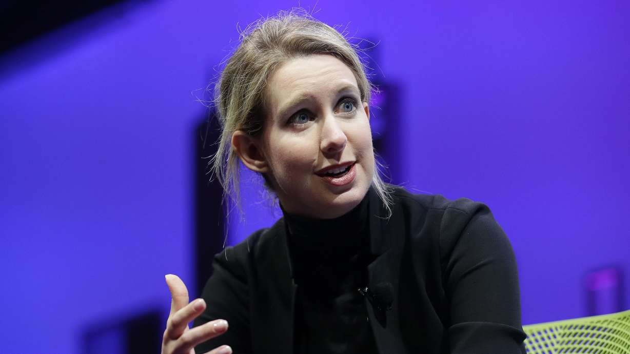 Elizabeth Holmes, then the CEO of Theranos, speaks at the Fortune Global Forum on Nov. 2, 2015, in San Francisco. Holmes on Tuesday will be moving to her new home — a federal prison.