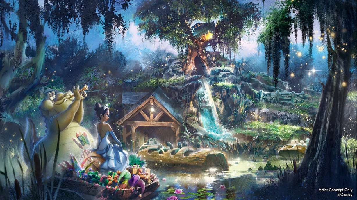 Disney's Splash Mountain is shown in this rendering. The ride is permanently closing after 30 years on Wednesday.