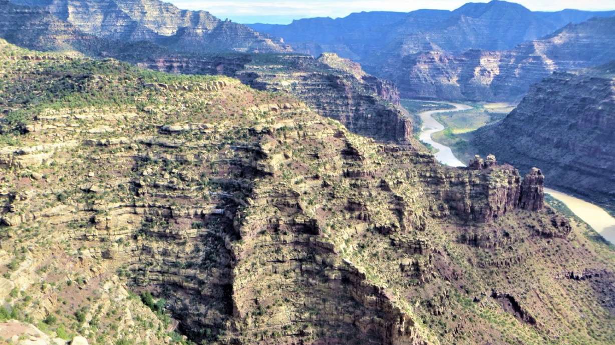 A photo of a parcel of land managed by the Utah School and Institutional Trust Lands Administration in central Utah taken on Aug. 2, 2021. The land would be acquired by the Bureau of Land Management if a land exchange between the bureau and SITLA is approved.