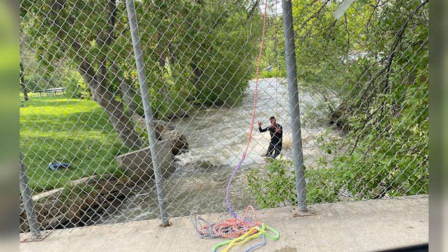 A citizen snapped a photo of the kneeboarder in Little Cottonwood Creek in Murray a week prior to Maranda Jackson-Koeven's sighting on Sunday.