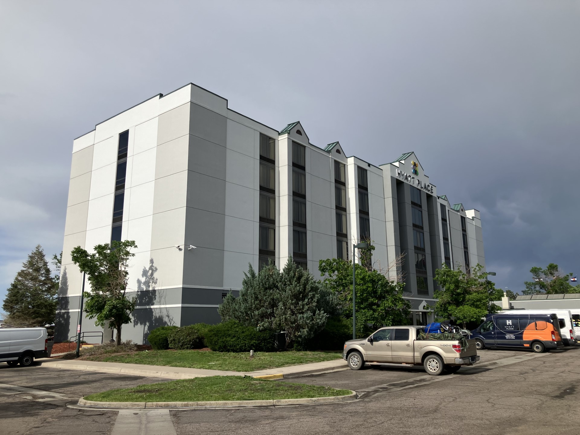 The Fuller's trailer was stolen from the parking lot of this hotel near the Denver airport.