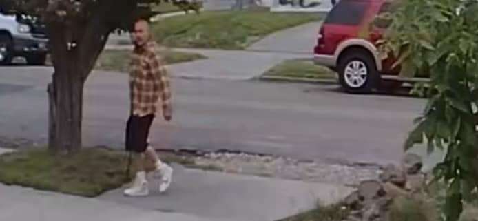 Xavier Desforges’s doorbell camera captured this image of a man holding a gun following Remi’s shooting.